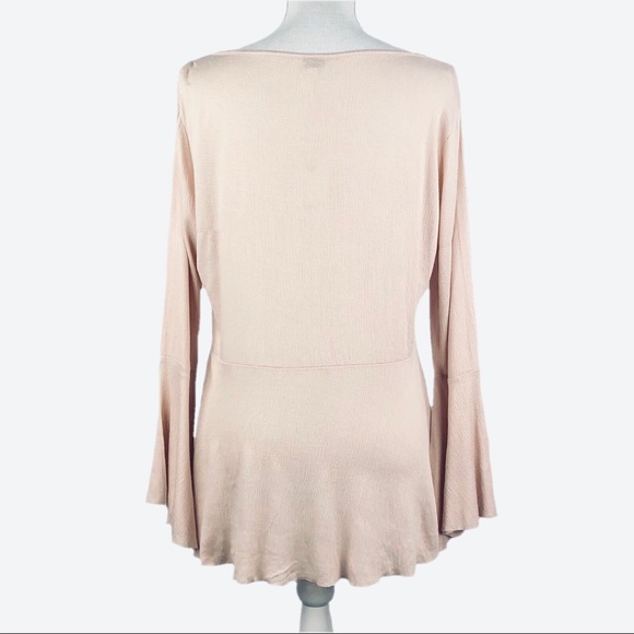 *SOLD* LUCKY BRAND | Washed Blush Bell Sleeve Top - Picture 4 of 5